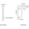 Ekena Millwork Avery Wrought Iron Bracket, (Single center brace), Antiqued Silver 1 1/2"W x 12"D x 15"H BKTM01X12X15SAVASV - alternate 6